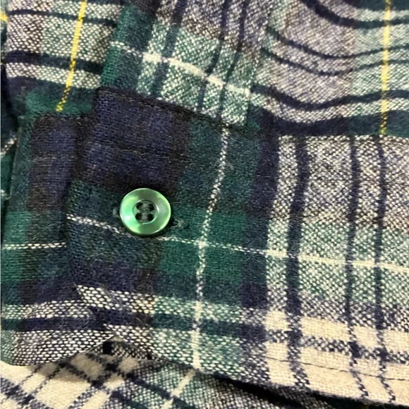 Pendleton vintage wool plaid shirt jacket XL green tartan USA made - Picture 4 of 7